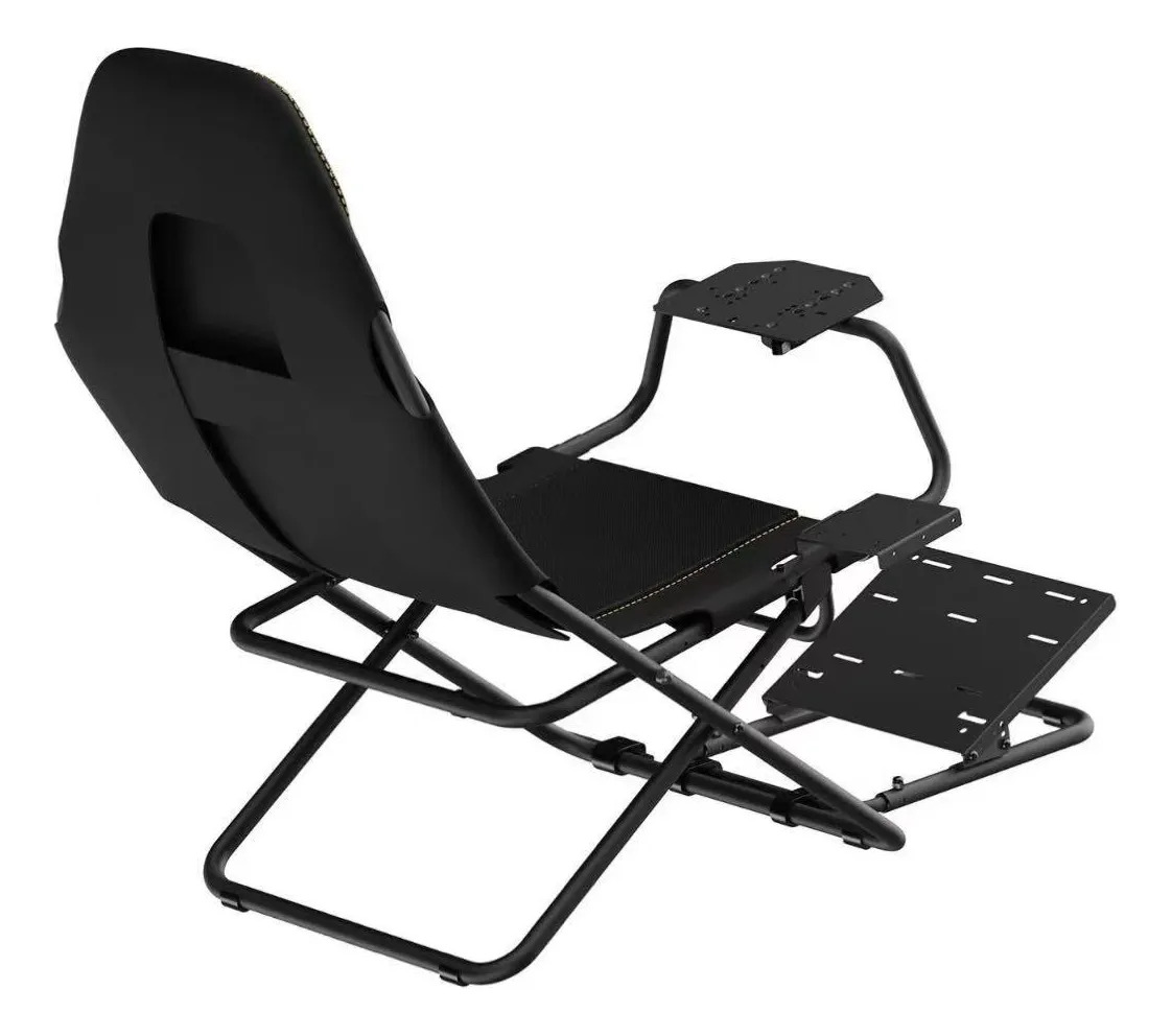 Simulador Cockpit Egc200 Lagos Com Cadeira Dobrável Compacto Preto - imagem 1
